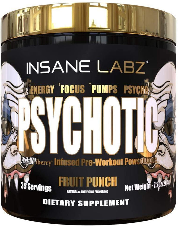 Psychotic Gold – Fruit Punch – 35 Servings – Insane Labz - NutraStop