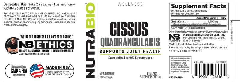 Nutra Bio | Cissus Quadrangularis