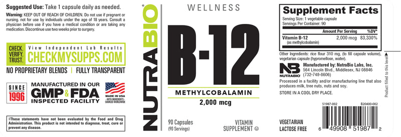 Nutra Bio | B-12