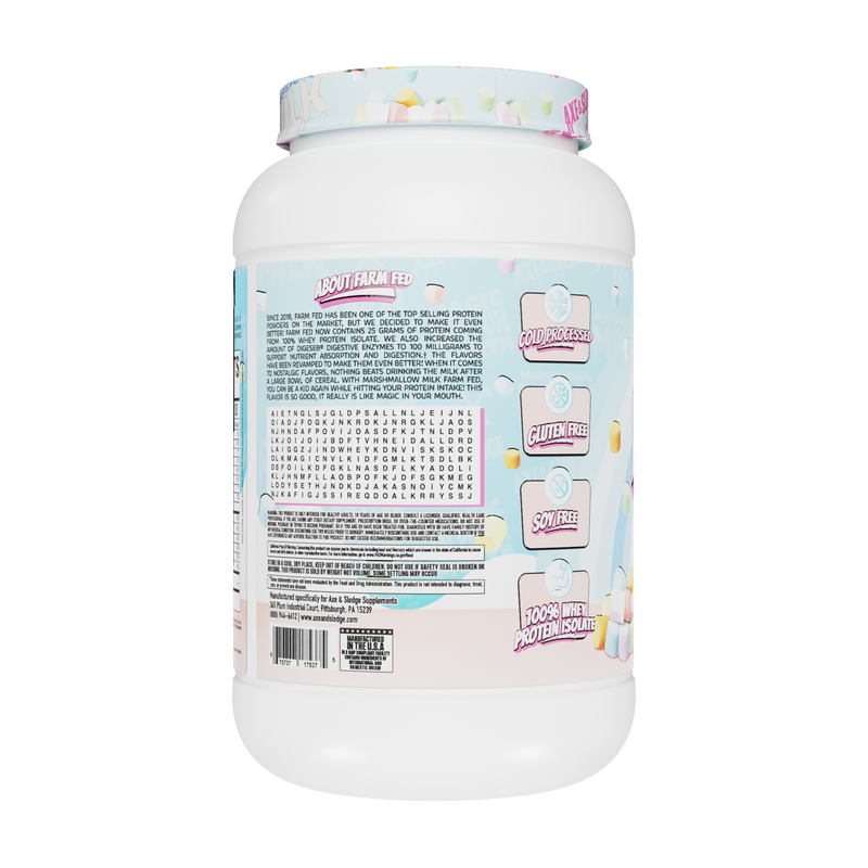 Axe & Sledge | Farm Fed Protein | 100% Whey Protein Isolate