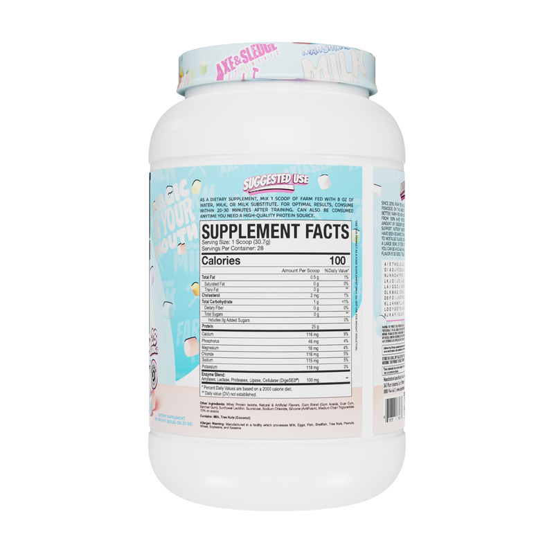 Axe & Sledge | Farm Fed Protein | 100% Whey Protein Isolate