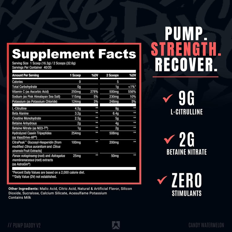 RYSE | Pump Daddy V2 | Pre-Workout (Non-Stim)