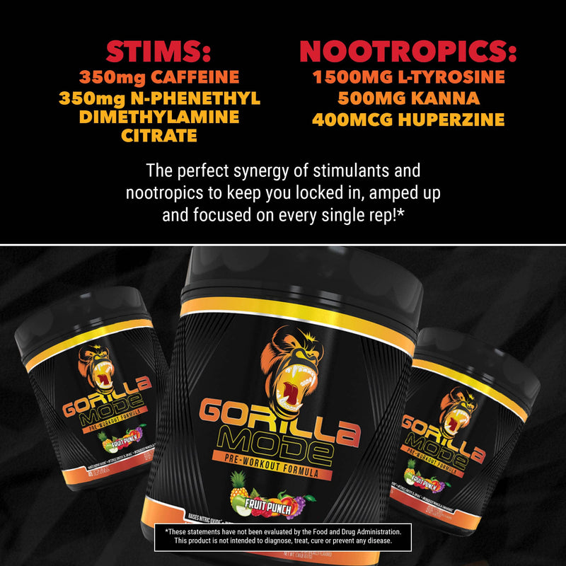 Gorilla Mode | Pre-Workout Formula | (OG Better Formula, Not V2)