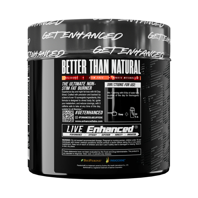 Enhanced | All Day Shred | No Stim Fat Burner Powder