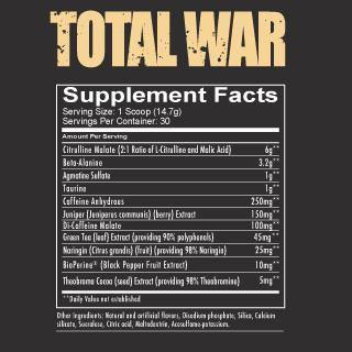 Redcon Total War - Pre Workout 30Srv - NutraStop