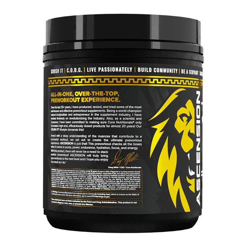 Core Nutritionals| Ascension Elite Pre-Workout (Doug Miller'S Pre)
