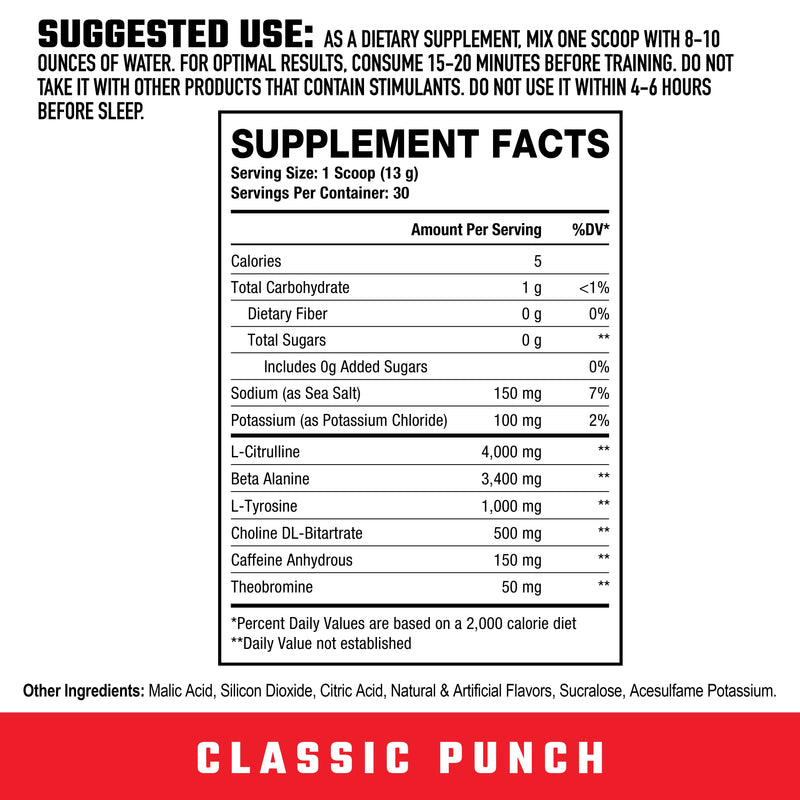 axe and sledge igntion switch classic punch ingredient label