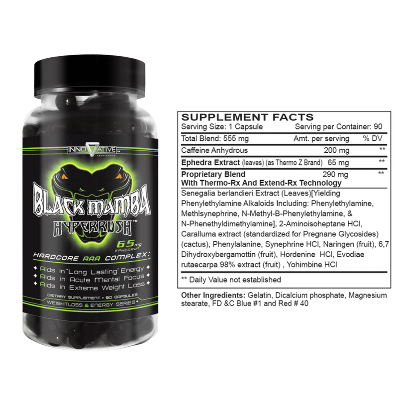 Innovative | Black Mamba Hyperrush | 65mg 90ct