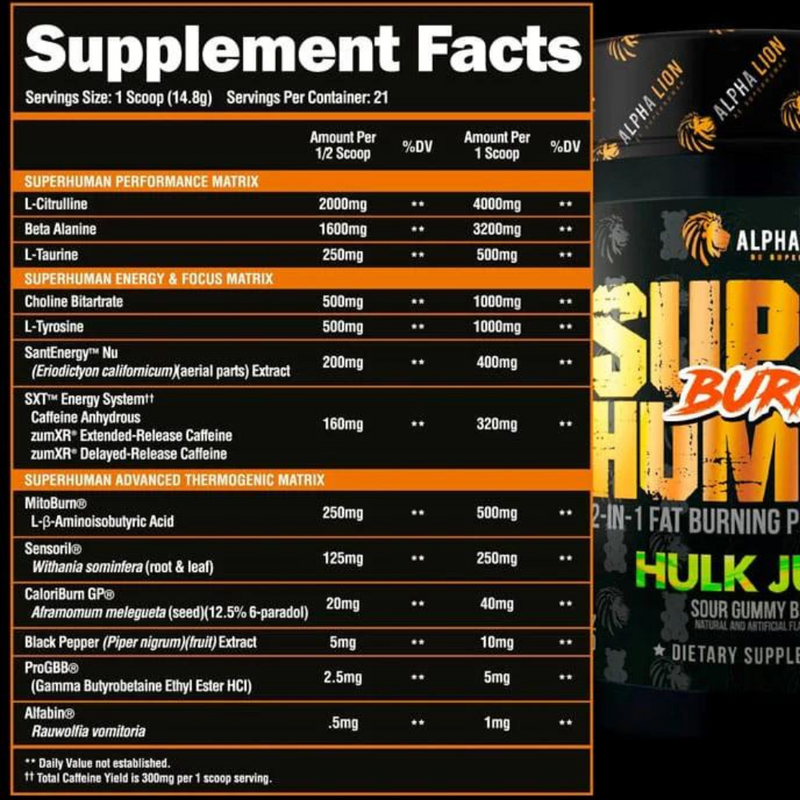 Alpha Lion | Superhuman Burn (Preworkout)