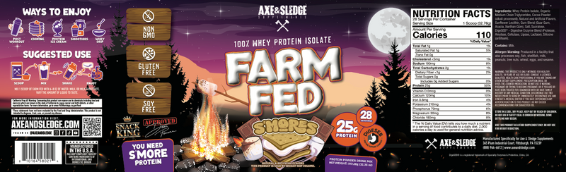 Axe & Sledge | Farm Fed Protein | 100% Whey Protein Isolate
