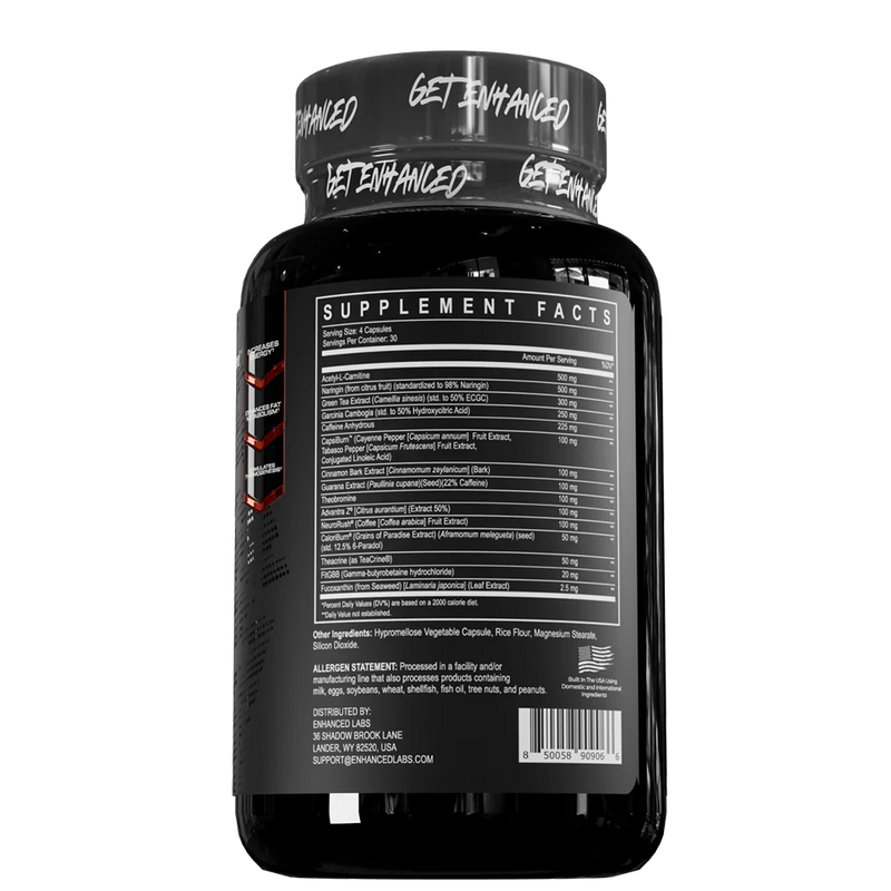 Enhanced | Shred | Stim Fat Burner | 120 Capsules