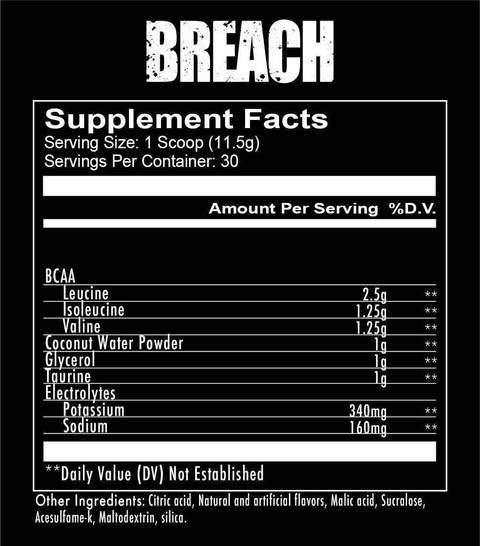 Redcon1  Breach - Branched Chain Amino Acids 30Srv - NutraStop