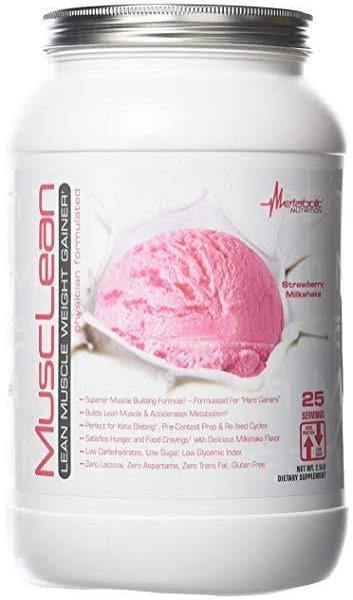 Musclean Protein - Strawberry Milkshake - 2.5 Lbs - Metabolic Nutrition - NutraStop
