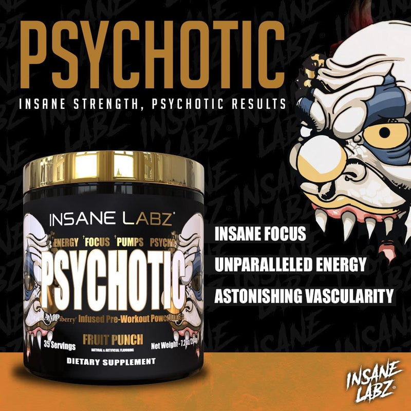 Insane Labz | Psychotic GOLD | Pre-Workout  30 single Variety Pack Pre-Workout