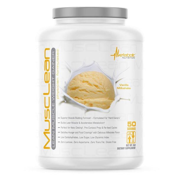 Musclean Protein - Vanilla Milkshake - 5 Lbs - Metabolic Nutrition - NutraStop