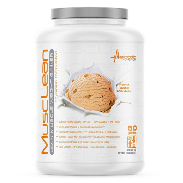 Musclean Protein - Peanut Butter Milkshake - 5 Lbs - Metabolic Nutrition - NutraStop