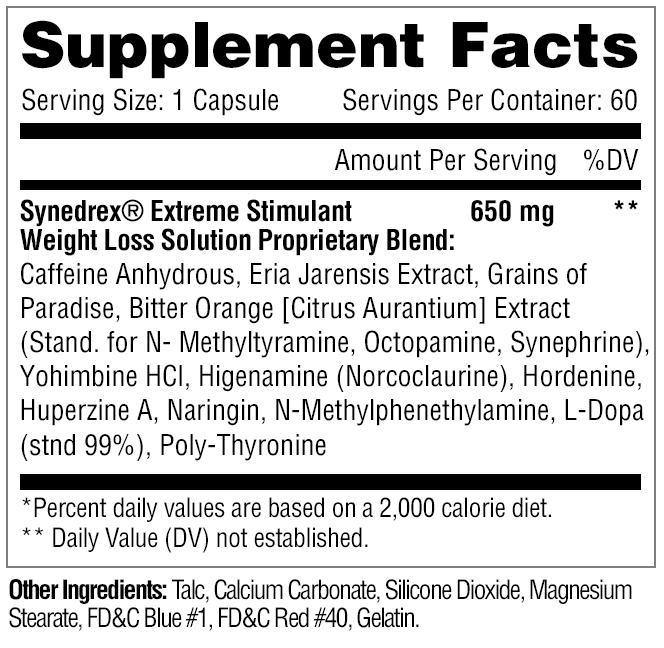 Synedrex Fat Burner - 60 Ct - Metabolic Nutrition - NutraStop